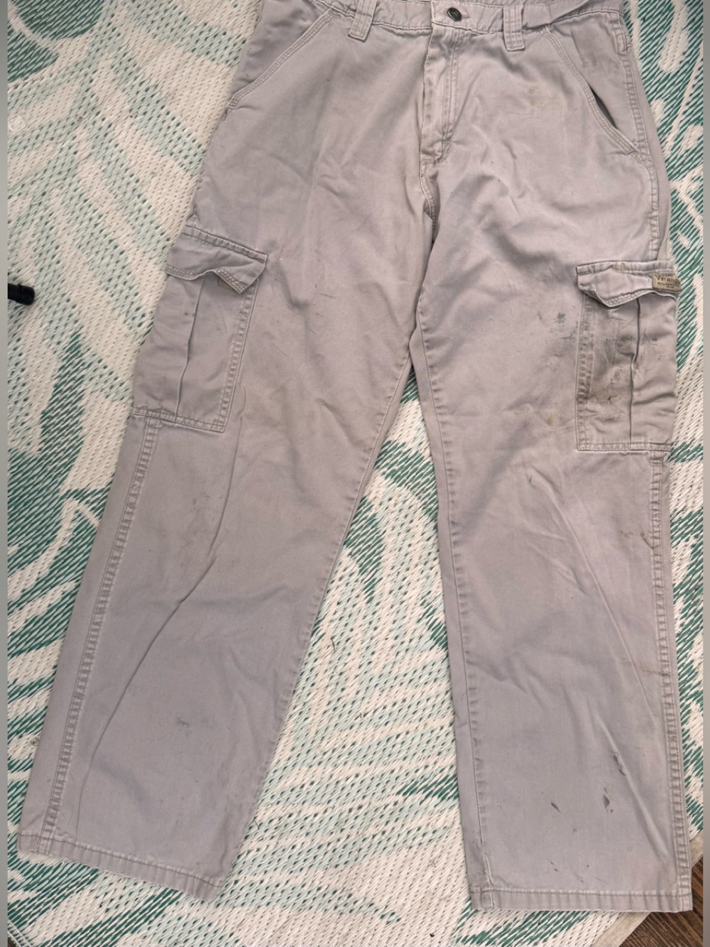 Wrangler Authentics Real Comfort Jeans Mens 30x30 Gray Work Pants Straight Leg